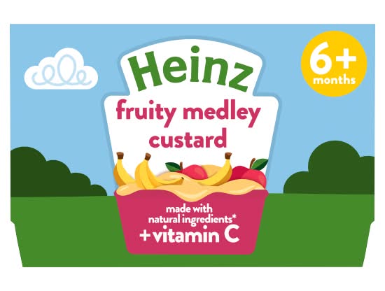 Heinz By Nature Fruity Medley Custard For 6+ Months (100g)