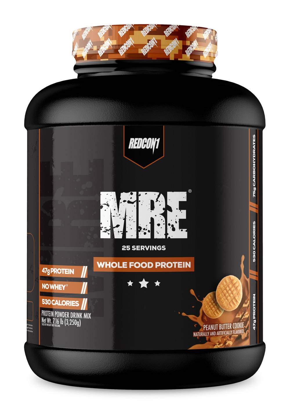 Redcon1 Whole Food Protein Powder Drink Mix, Peanut Butter Cookie (7.16 lbs)