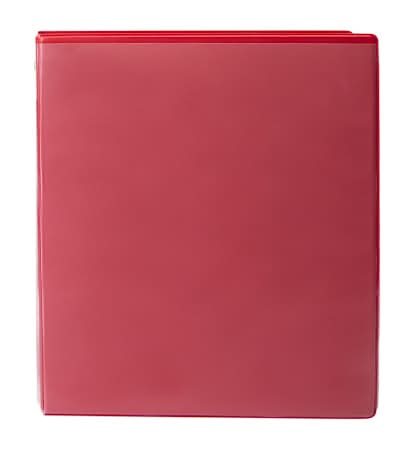 Vinyl 3-Ring Binder, 1-Inch Red