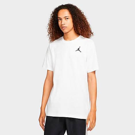 Jordan Jumpman Embroidered Logo T-Shirt, Men, M, White/Black