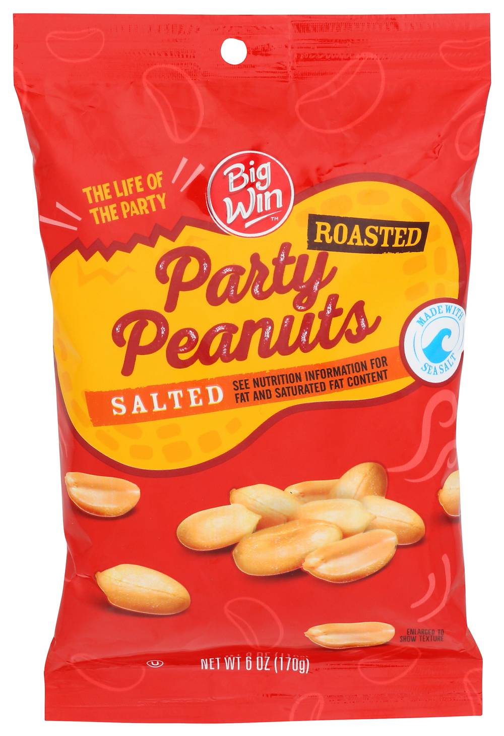 Big Win Roasted Salted Peanuts - 6 oz