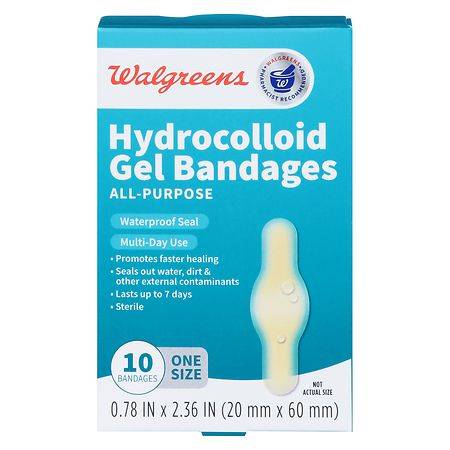 Walgreens Hydrocolloid Gel Bandages One Size (10 ct)