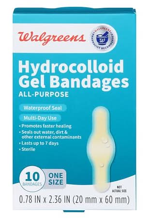 Walgreens Hydrocolloid Gel Bandages, 0.78 In * 2.36 In (10 ct)