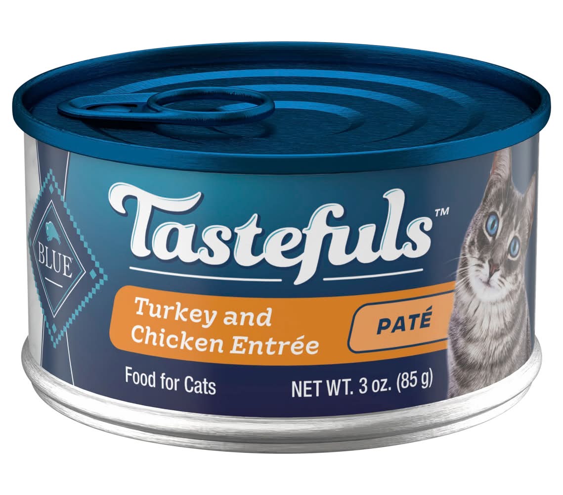 Blue Buffalo Tastefuls Pate Turkey and Chicken Entree Adult Food For Cats (3 oz)