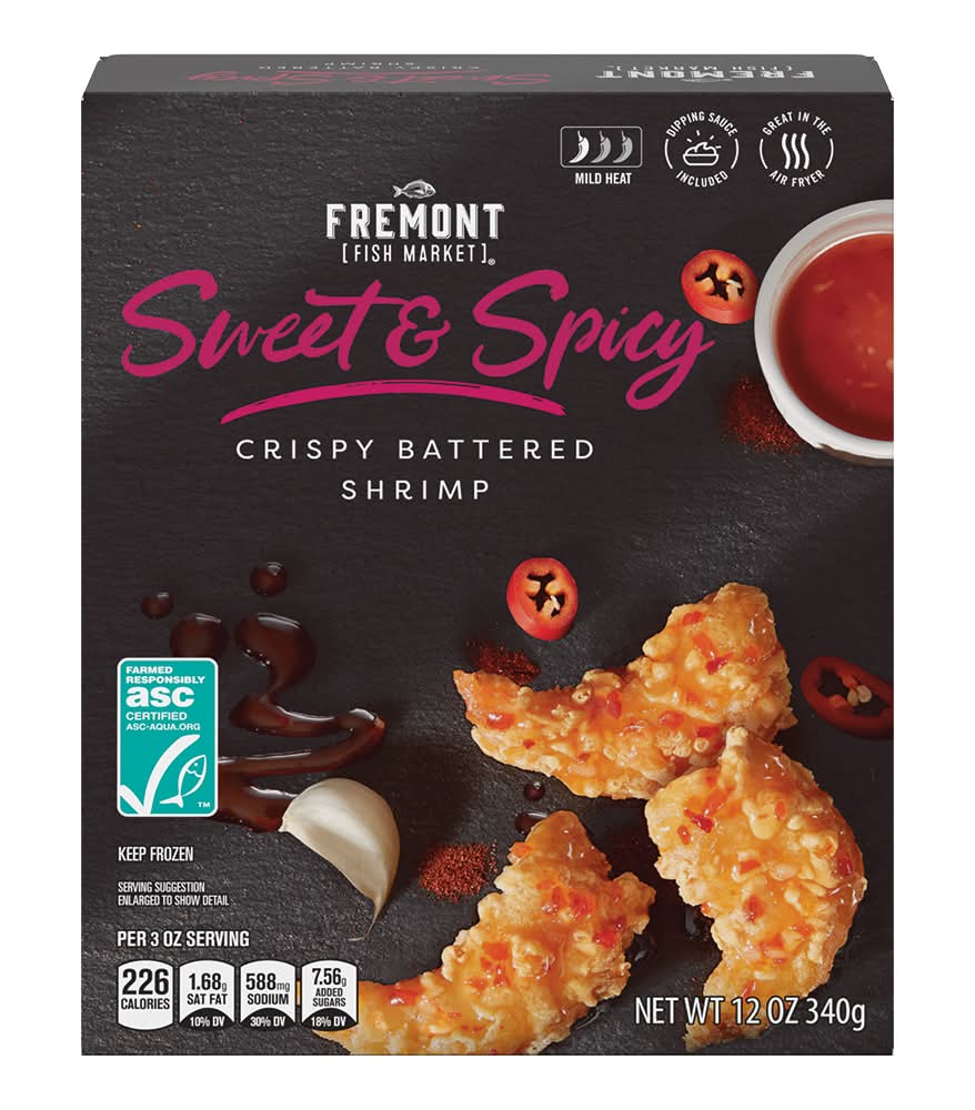 Fremont Fish Market Crispy Battered Shrimp, Sweet & Spicy (12 oz)