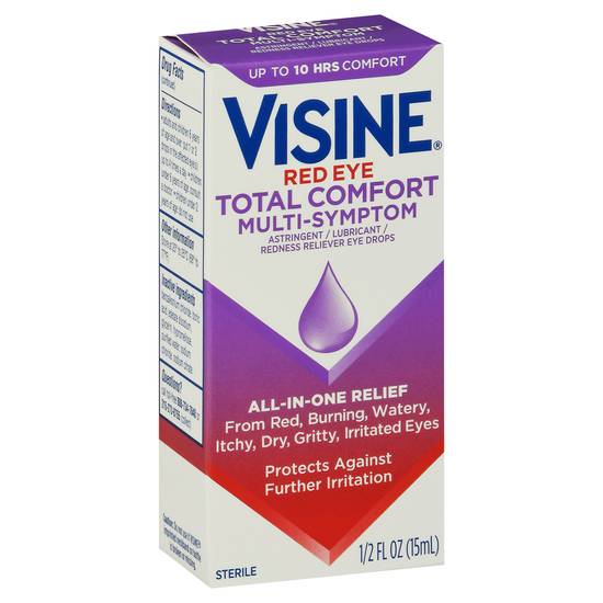 Visine Red Eye Total Comfort Multi-Symptom Reliever Eye Drops