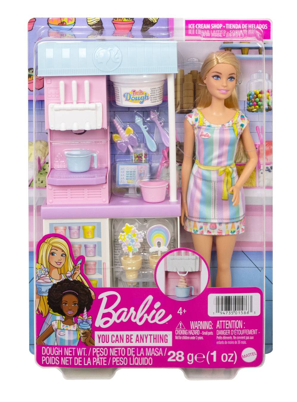Barbie set heladería con muñeca