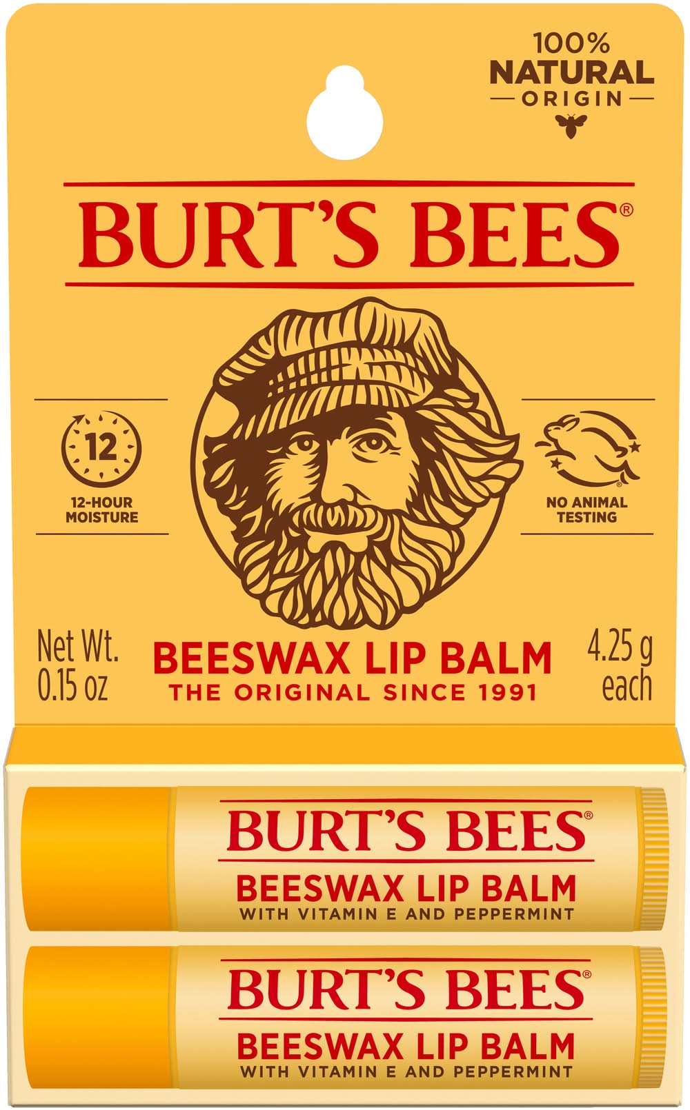 Burt's Bees Beeswax Moisturizing Lip Balm (0.3 oz)