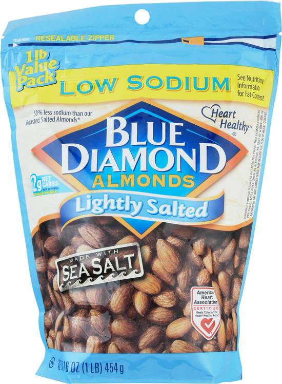 Blue Diamond Heart Heathy Sea Salt Almonds (lightly salted)