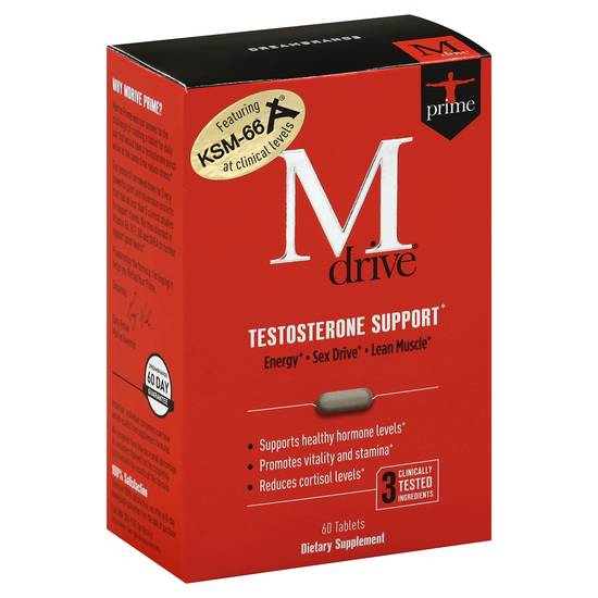Mdrive Prime Testosterone Support Dietary Supplement Tablets (60 ct)