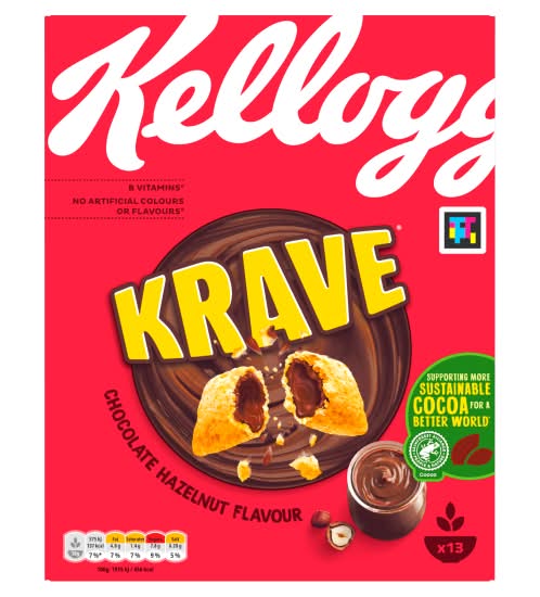 Krave Chocolate Hazelnut, Breakfast Cereal (410g)