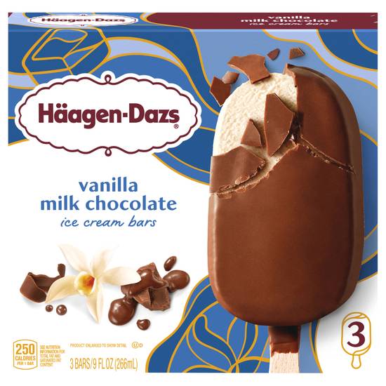 Häagen-Dazs Vanilla Milk Chocolate Ice Cream Bars (3 ct)