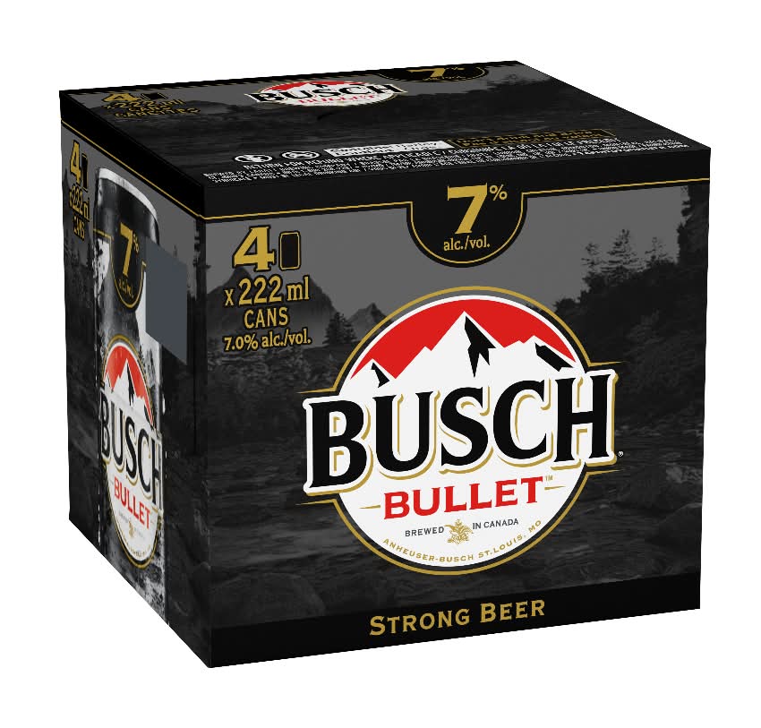 Busch Bullet Stong Beer (4 x 222 ml)