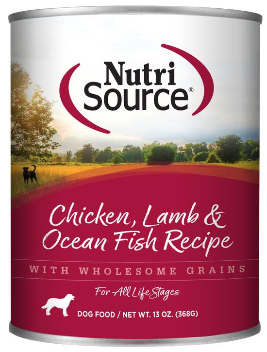 Lata Nutrisource Chicken, Lamb & Ocean Fish 1 Unidad. 0103