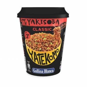 Fideos orientales sabor clásico Yakisoba Yatekomo Gallina Blanca 93 g.