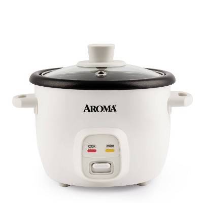 Aroma Rice Cooker Steamer 4-cup, White