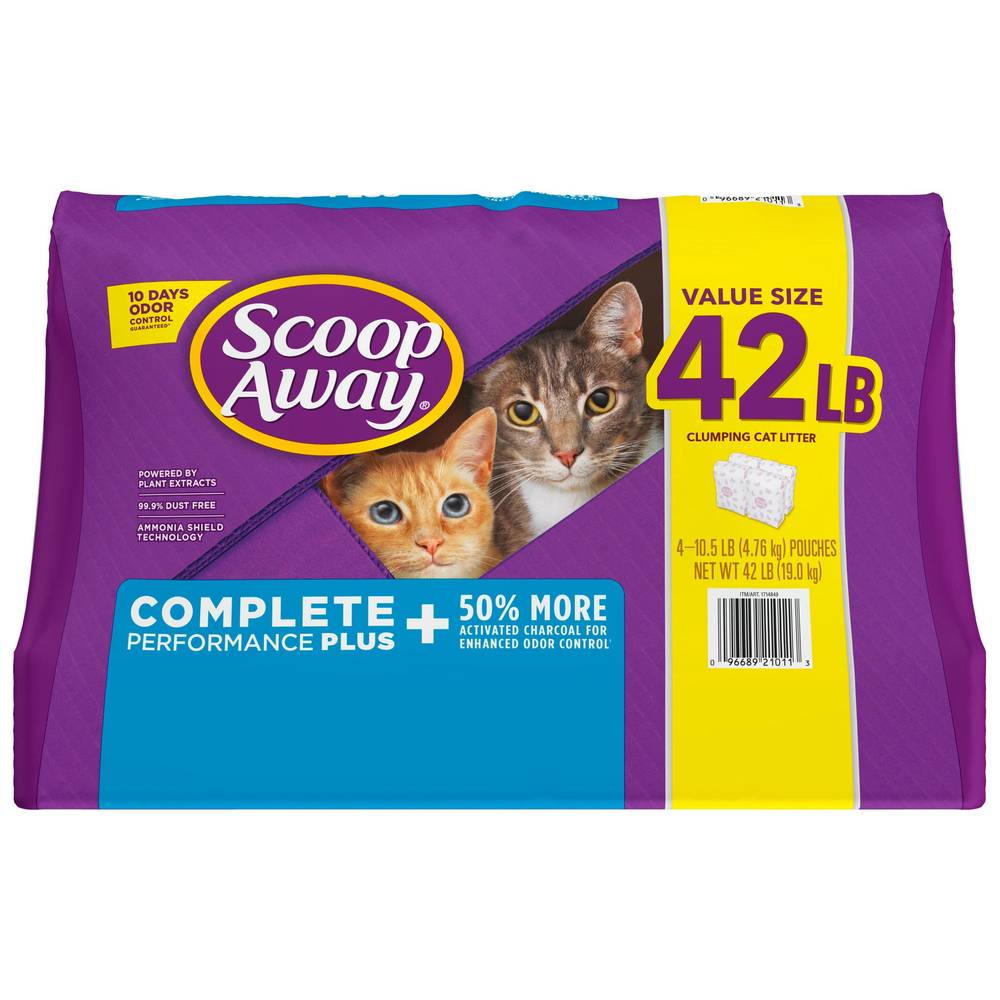 Scoop Away Complete Performance Plus Clumping Cat Litter (10.5 lbs, 4 ct)