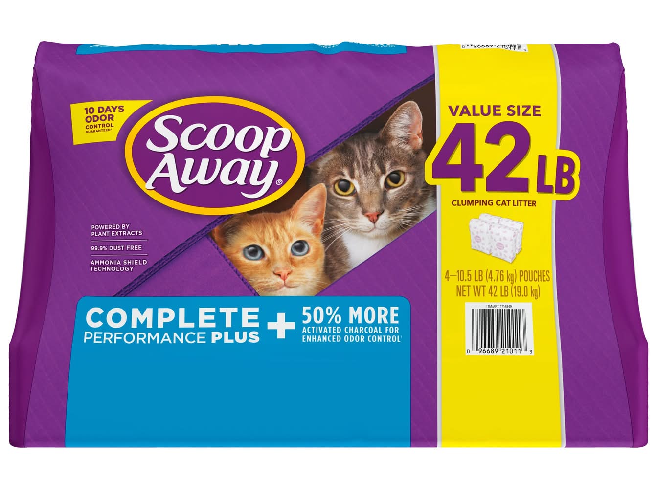 Scoop Away Complete Performance Plus Clumping Cat Litter (4 x 10.5 lbs)