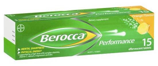 Berocca Performance Orange Effervescent Tablets 15 pk
