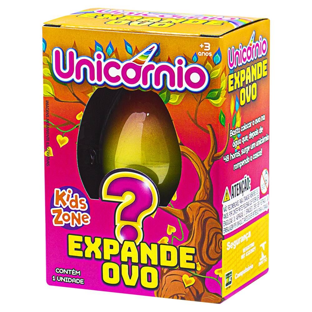 Kids zone expande ovo unicórnio (1 unidade)