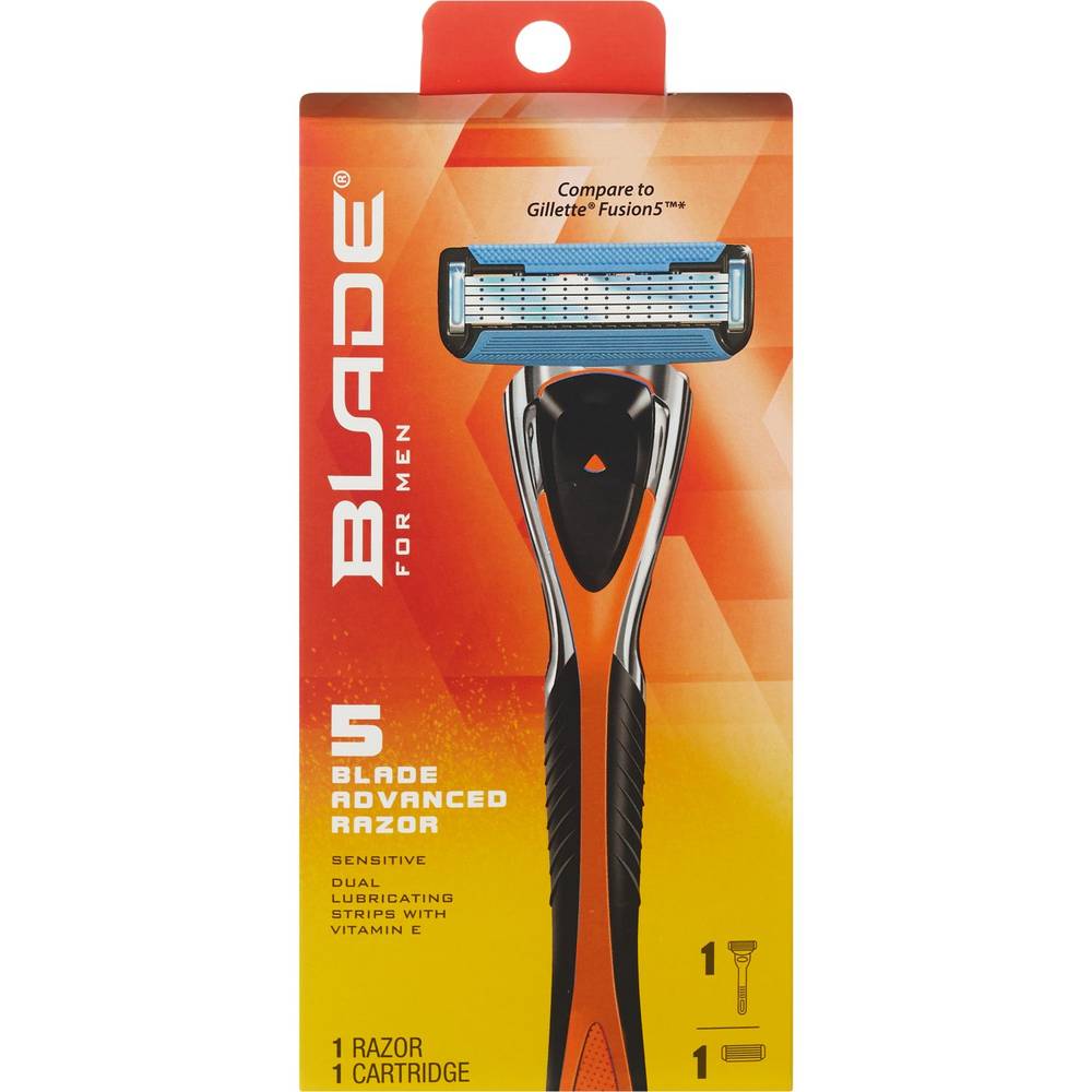 Blade Men'S 5-Blade Advanced Razor + 1 Razor Blade Refill