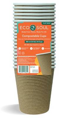 Eco Soul Compostable Ripple Cups 12 oz (20 pack)