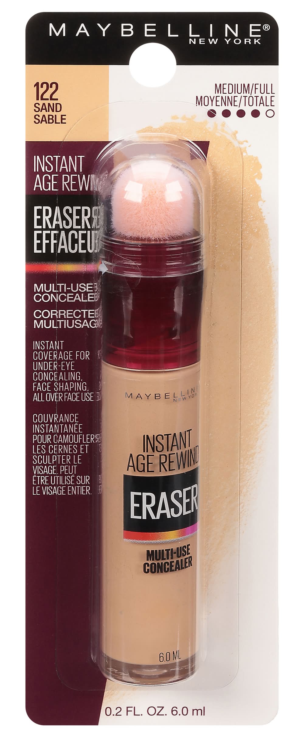 Maybelline 122 Sans Sable Age Rewind Eraser Treatment Makeup (0.2 fl oz)