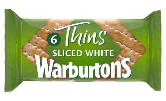 Warburtons Thins Soft White Sliced Thins (240g)