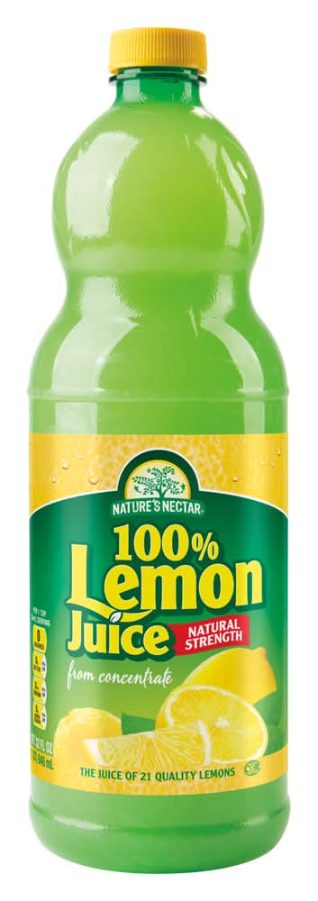 Nature's Nectar 100% Juice From Concentrate, Lemon (32 fl oz)