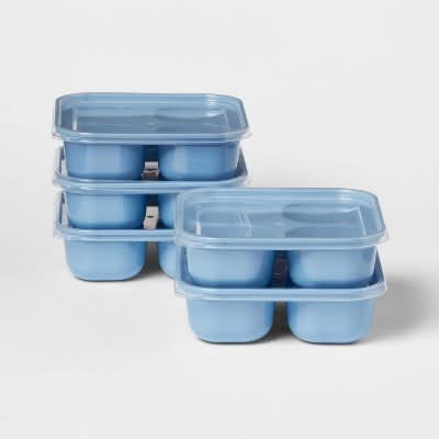 Room Essentials Plastic Divided Snack Food Storage Container Set (10 ct)