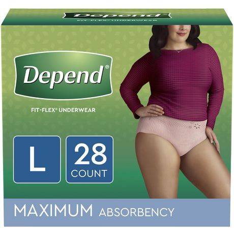 Depend Fit-Flex Incontinence Underwear For Women Maximum Absorbency (300 g)