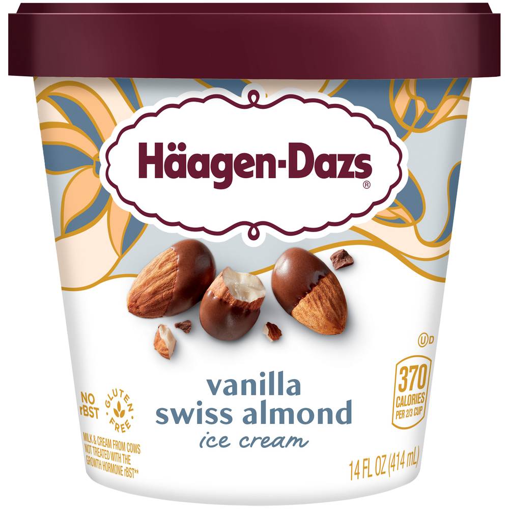 Häagen-Dazs Ice Cream, Vanilla Swiss Almond (14 fl oz)