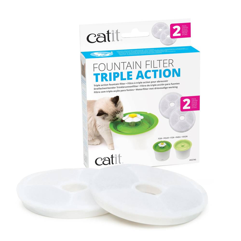 Catit Triple Action Fountain Filters (2 ct)