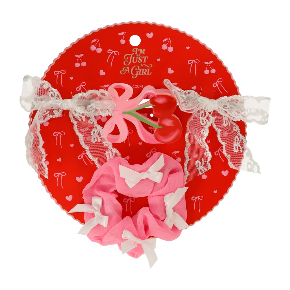 I'm Just A Girl Hair Set 4-Pack Cherry