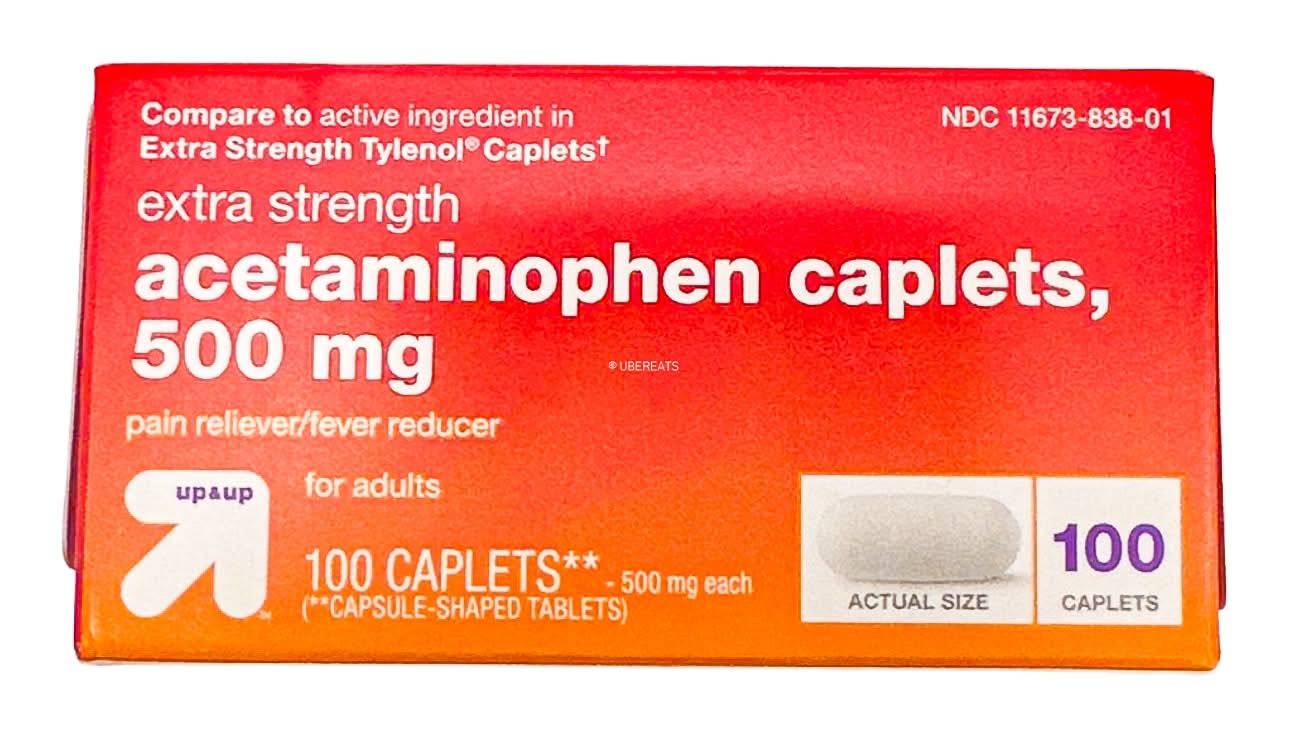 up&up Acetaminophen Extra Strength Pain Reliever and Fever Reducer Caplets (100 ct)