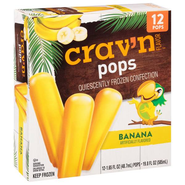 Crav'n Flavor Pops, Banana 12-1.65 fl oz