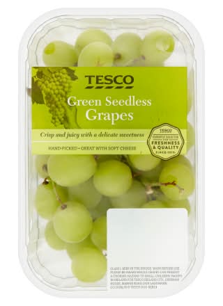 Tesco Green Seedless Grapes (500g)