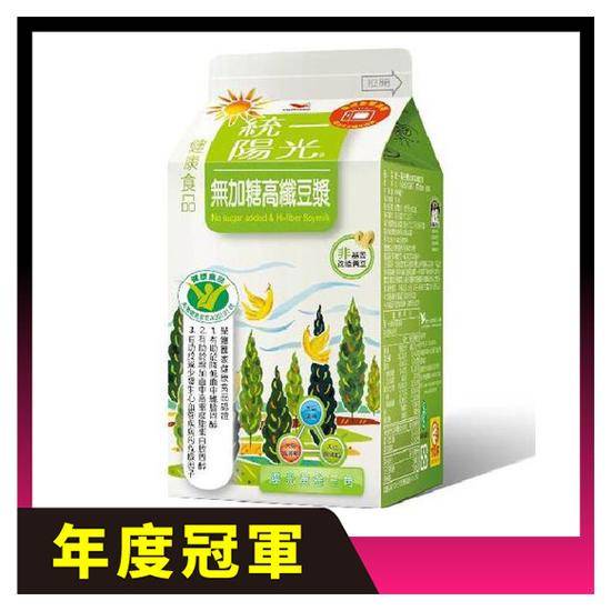 統一陽光無加糖高纖豆漿400ml