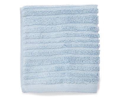 Light Blue Performance Rib Washcloth