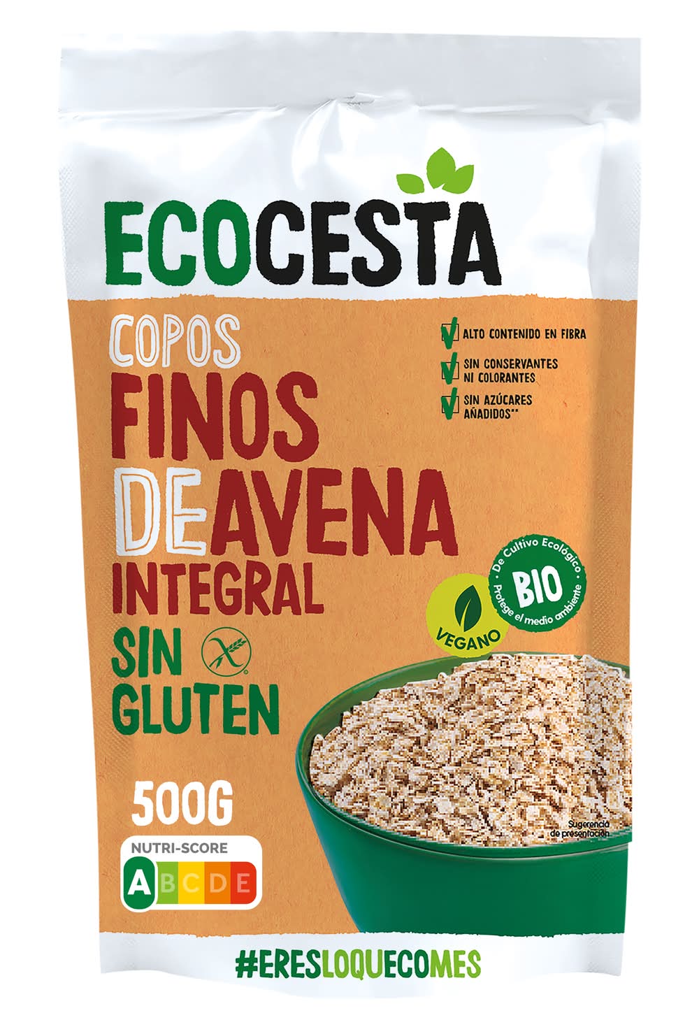 Copos de avena integral bio · Ecocesta (500 g)