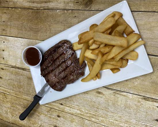 Order Ribeye Steak (12 oz) food online from Lindburgers store, Jupiter on bringmethat.com