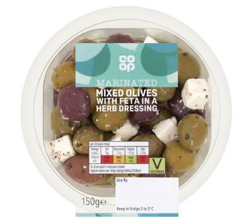 CO OP MIXED OLIVES & FETA 150G