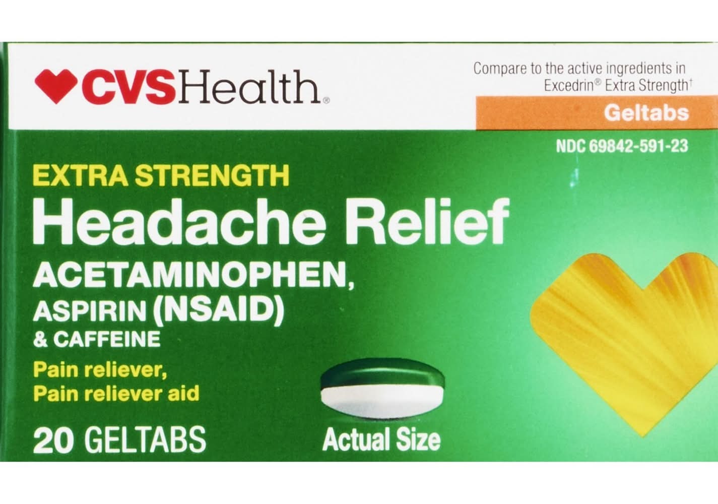 CVS Pharmacy Headache Relief Gel Caps (20 ct)
