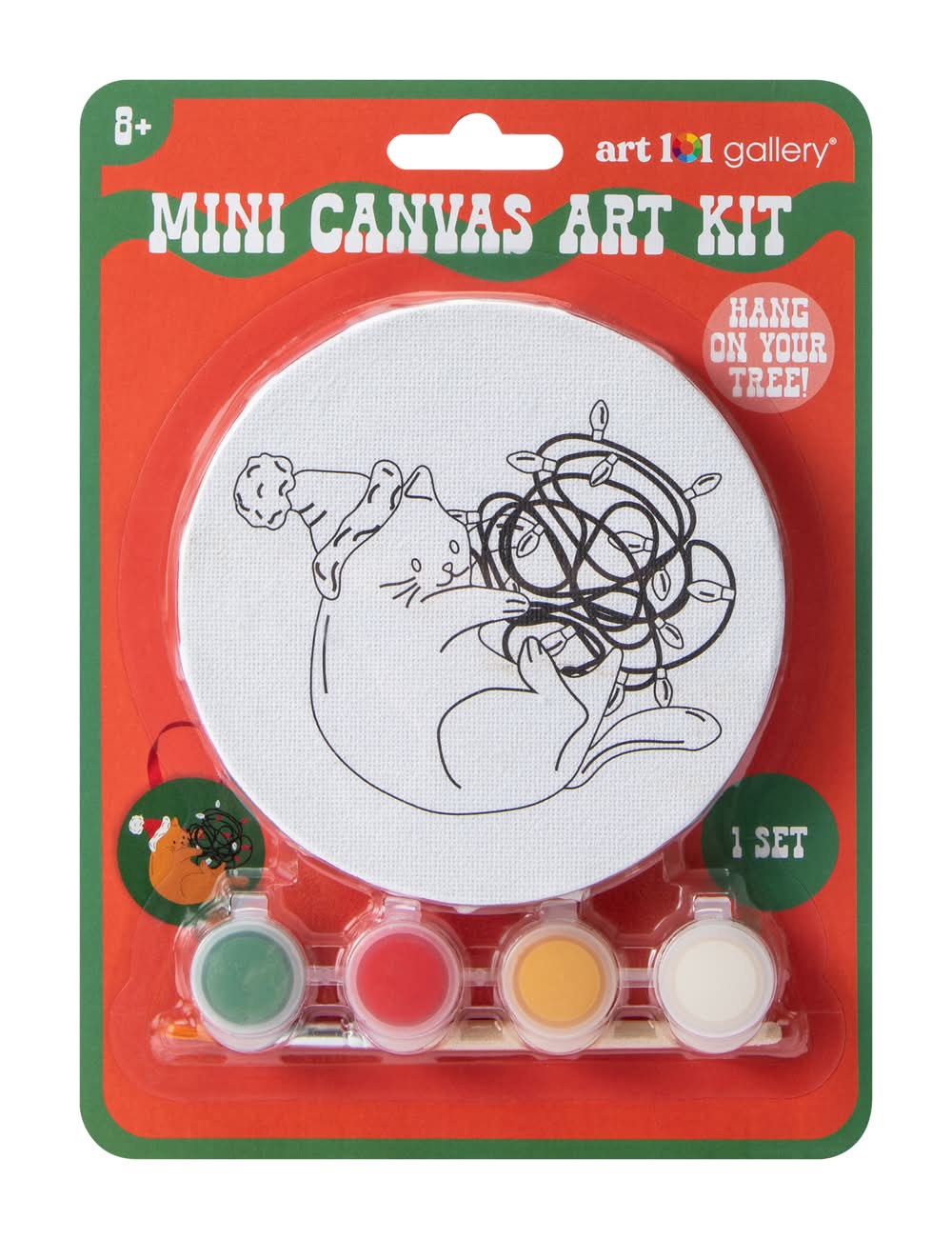 Art 101 Gallery® Mini Canvas Art Kit Set Cat