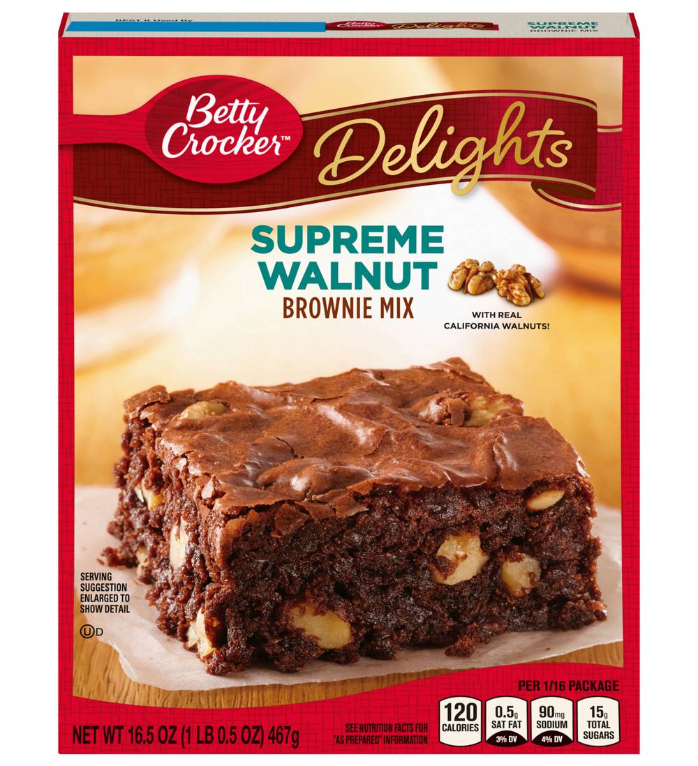 Betty Crocker Delights Supreme Walnut Brownie Mix (0.5 oz, 16 ct)