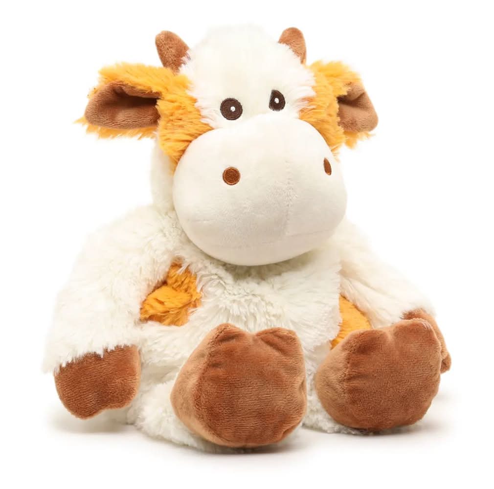Warmies Pumpkin Spice Cow Warming Stuffed Animal (Multicolor One Size)