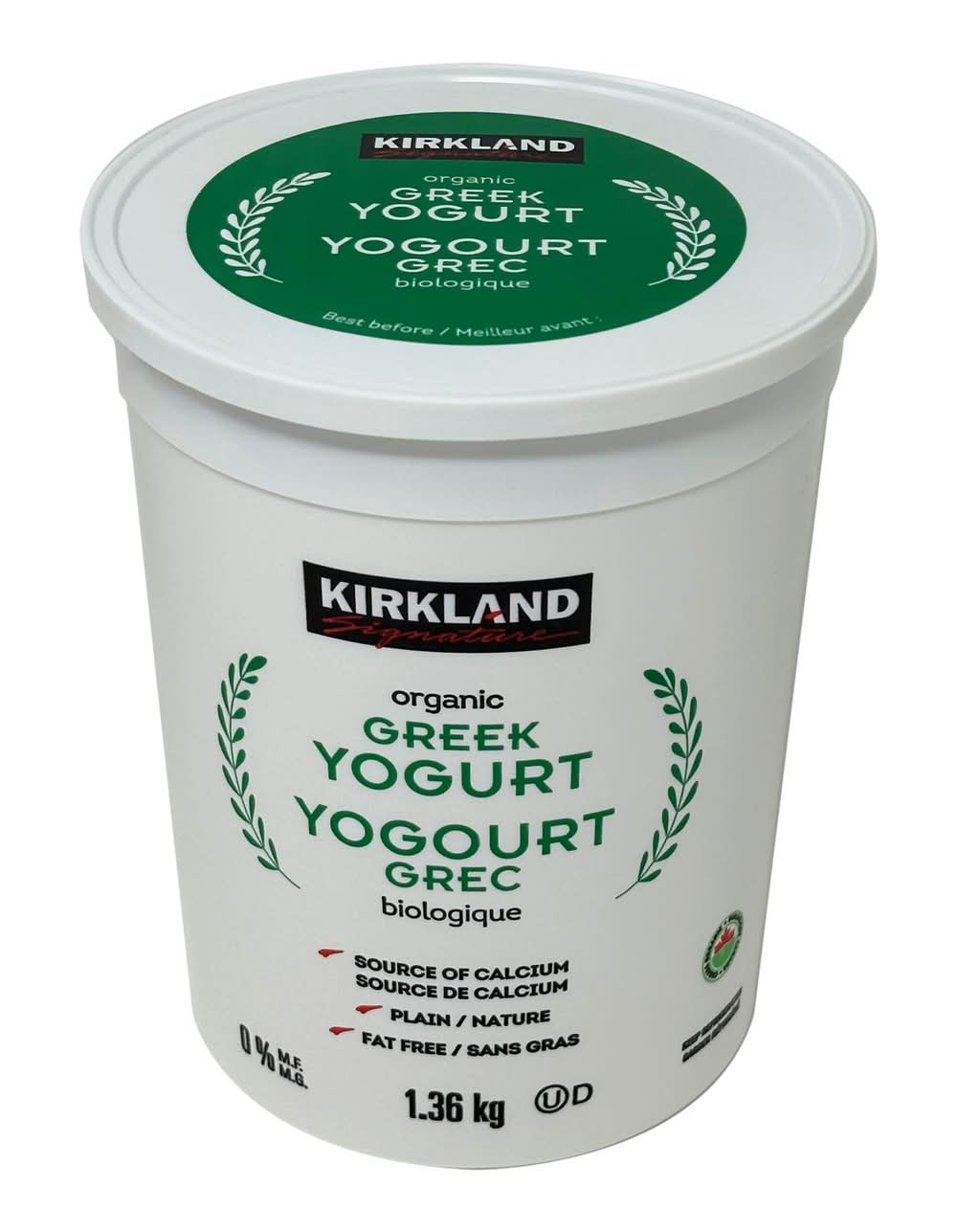 Kirkland Signature - Yogourt Grec Biologique 0%,  1,36 Kg / Kirkland Signature Organic Greek Yogurt 0%,1.36 Kg