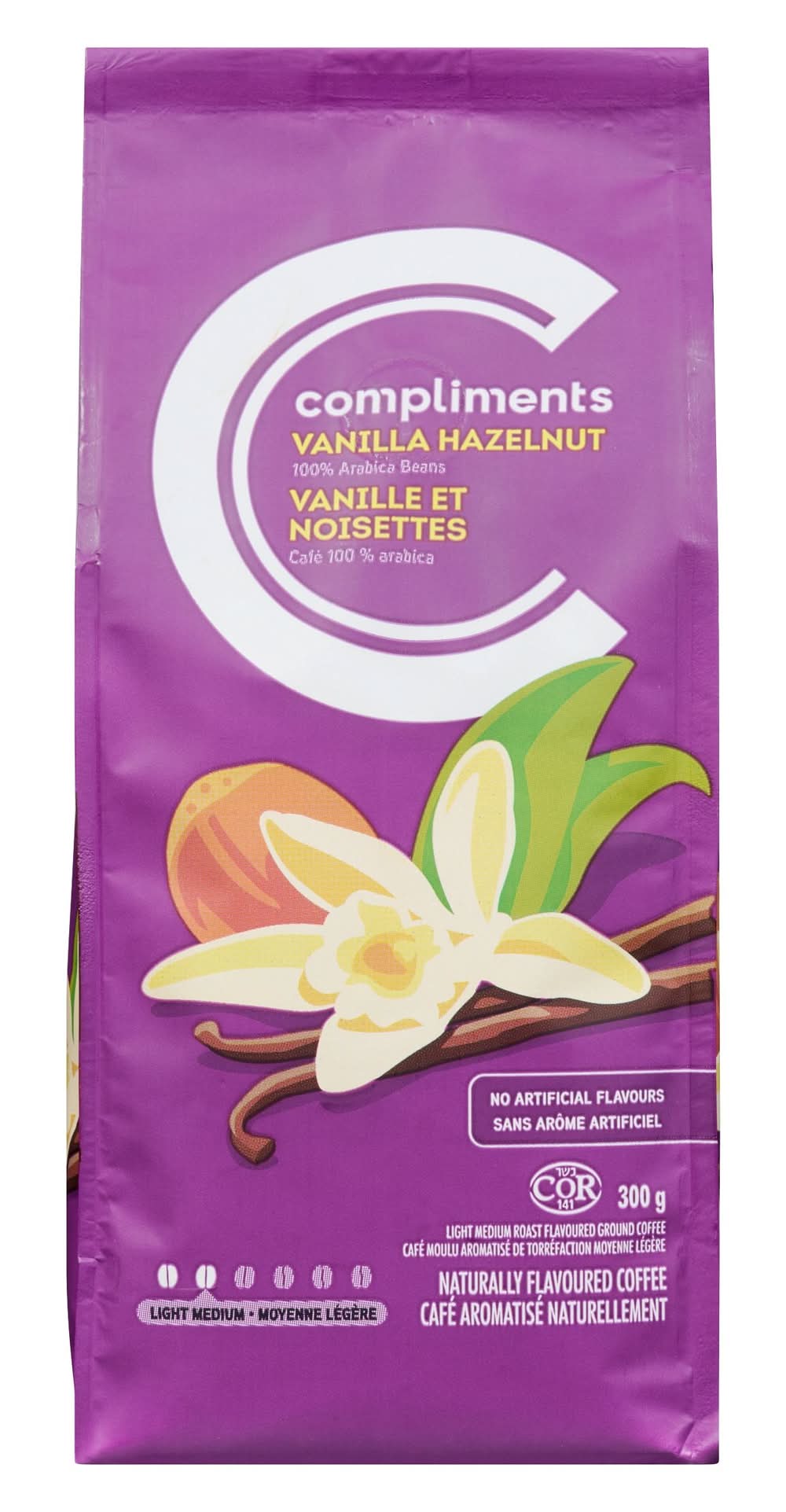 Compliments Coffee, Vanilla Hazelnut (300 g)