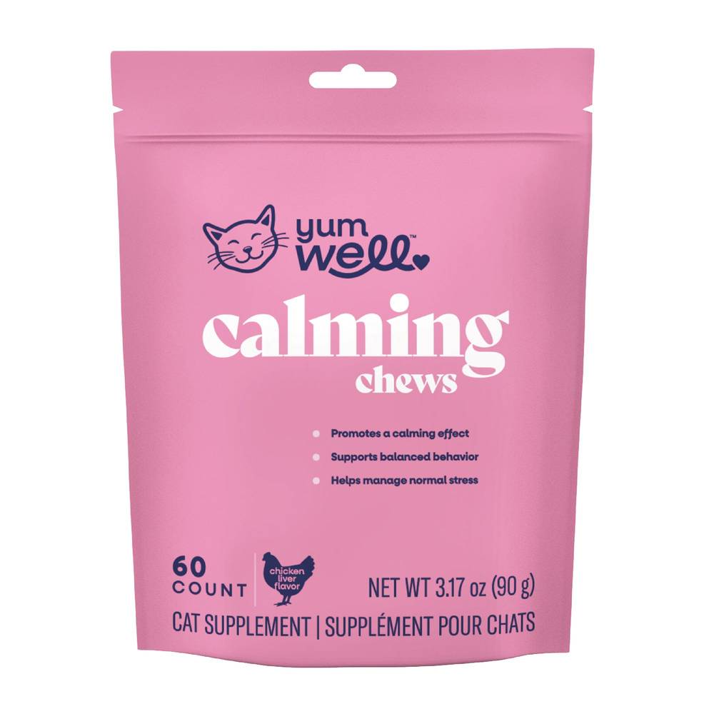 YumWell Calming Chews For Cat (3.17 oz, 60 ct)