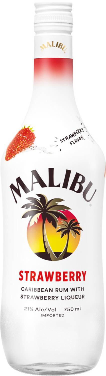 Malibu Caribbean Rum With Strawberry Liqueur (750 ml)